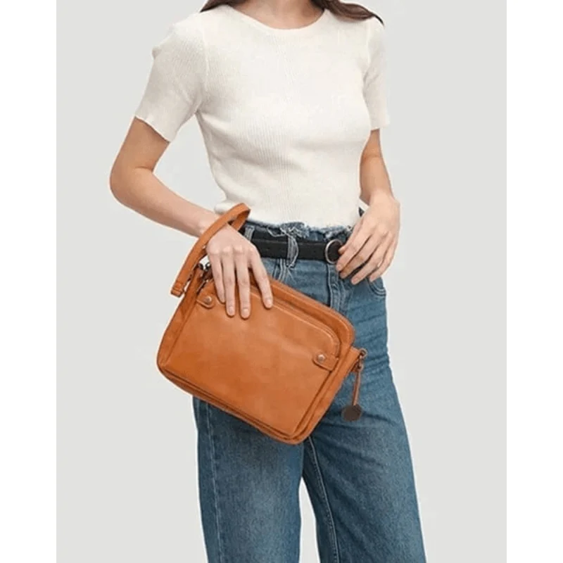 Sac bandoulière chic avec bandoulière réglable et poches zippées - Image 2