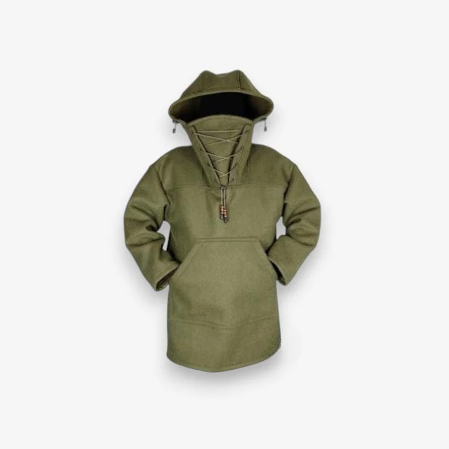Manteau à capuche coupe ample manches longues - Image 2