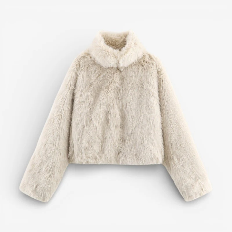 Nayla – Veste zippée à manches longues et col montant