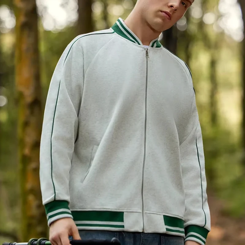 Veste homme manches longues zippée avec poignets côtelés - Image 5