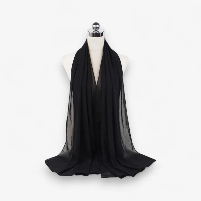 Foulard léger en chiffon uni