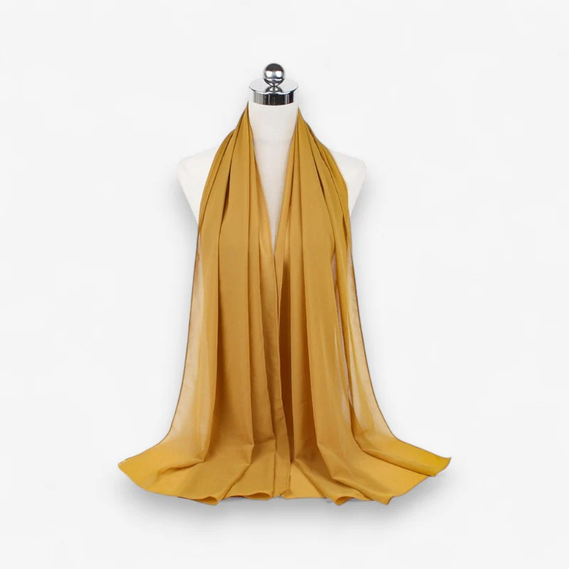 Foulard léger en chiffon uni - Image 5
