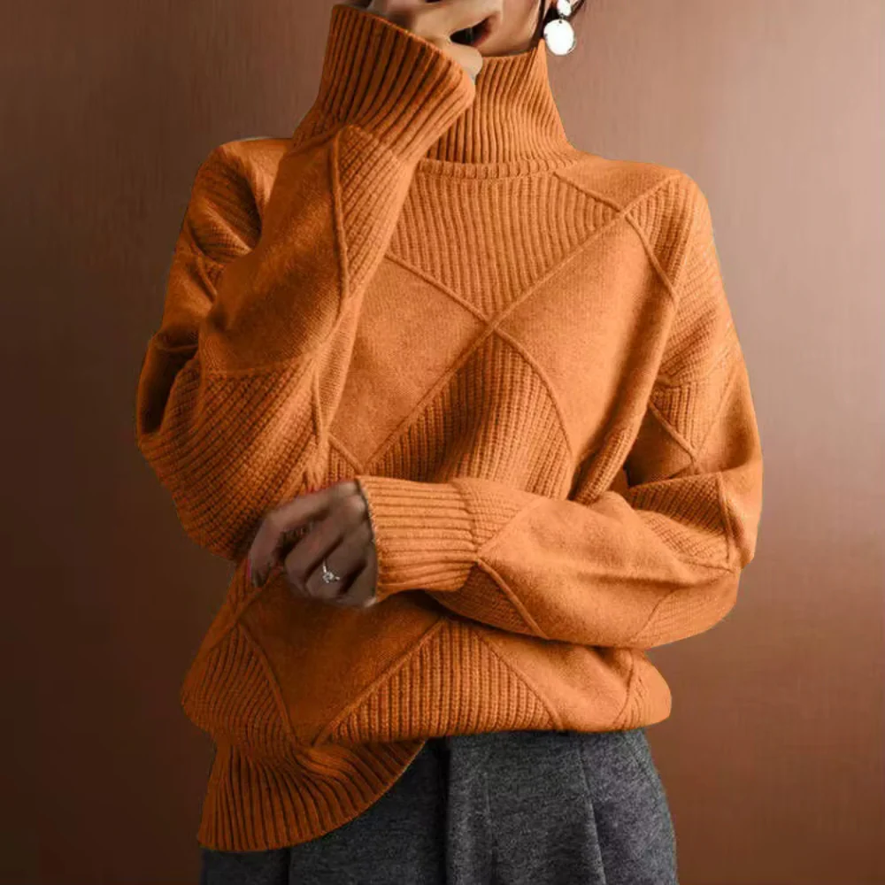 Pull col roulé femme coupe ample - Image 8