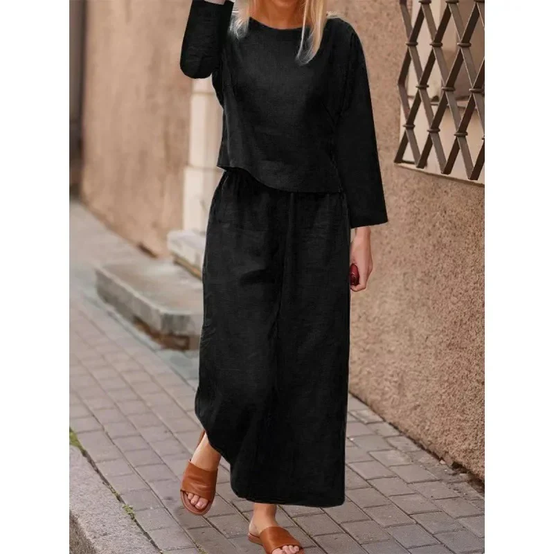 Ensemble 2 pièces Nora chemise manches longues + pantalon large
