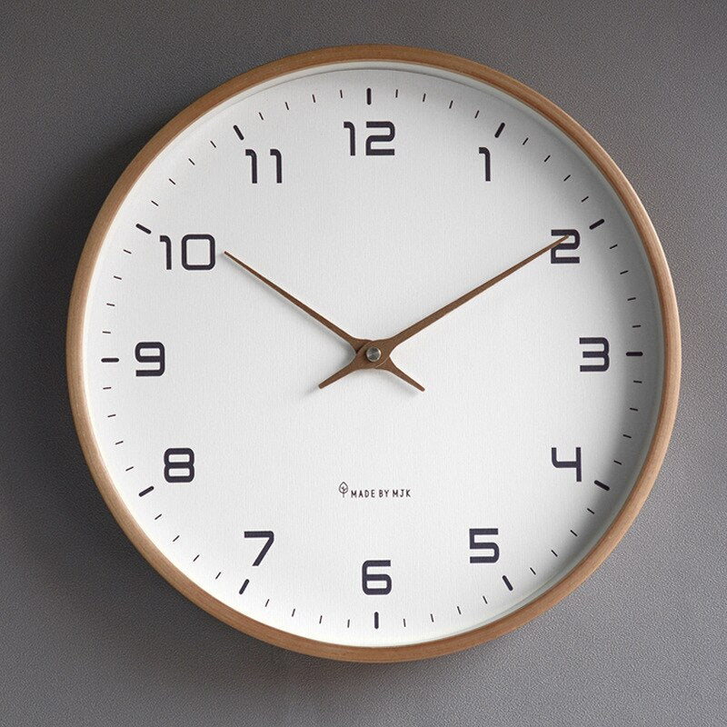 Horloge murale scandinave en bois naturel - Image 2