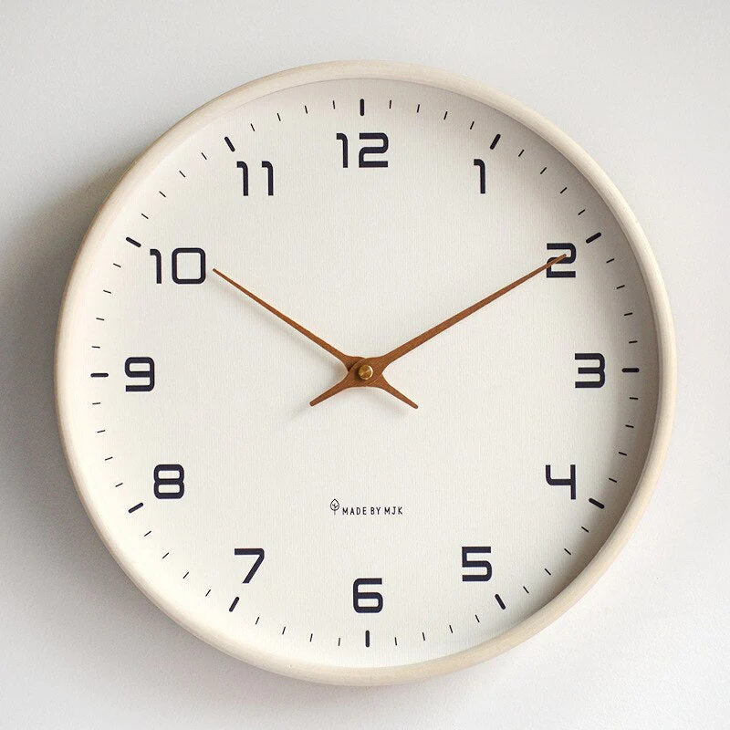 Horloge murale scandinave en bois naturel - Image 3