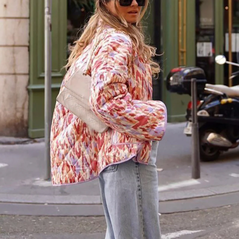 Nova – Veste ouverte à manches longues avec imprimé et poches - Image 5