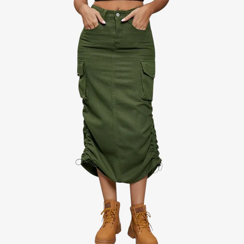 Dames high-waist rok met verstelbare bretels - Image 2