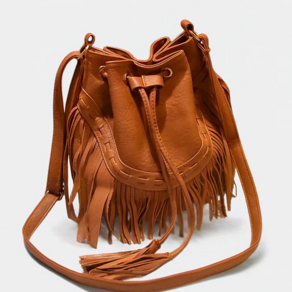 Sac bandoulière femme à franges