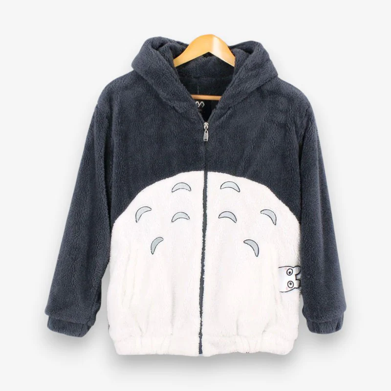 Nysa – Veste ample à manches longues avec capuche, fermeture éclair et poches