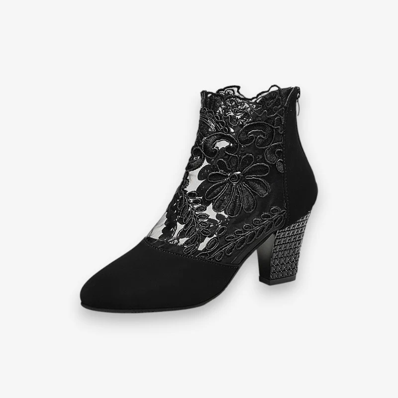 Chaussures femme bout pointu dentelle