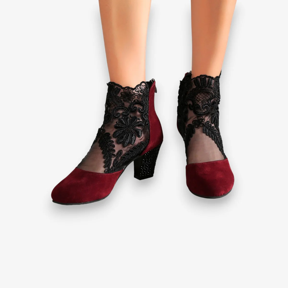 Chaussures femme bout pointu dentelle - Image 2