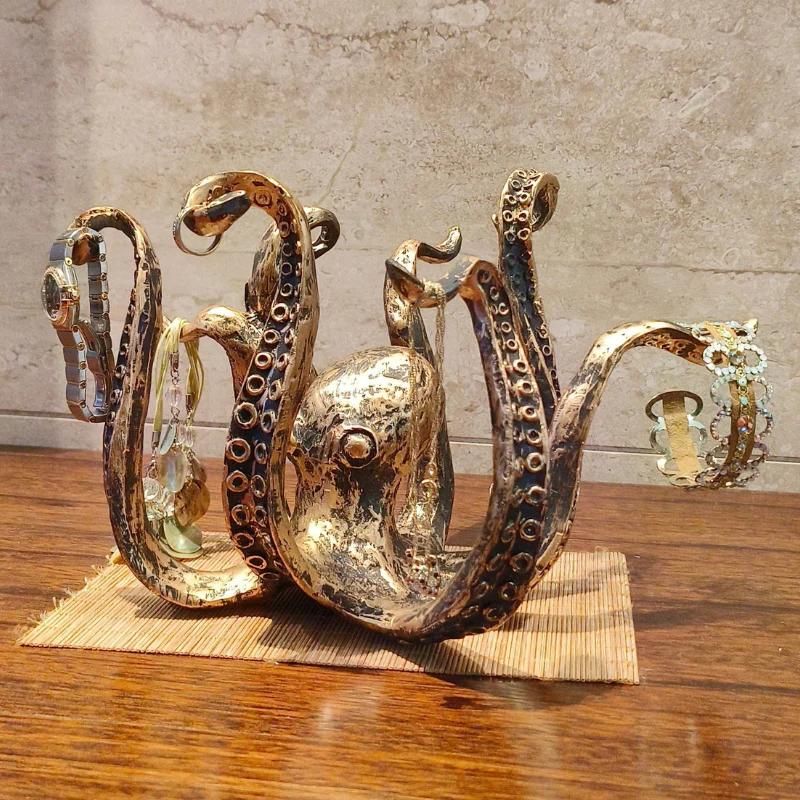 Support Broyeur Rustique pour Tasses avec Motif Pieuvre - Image 5