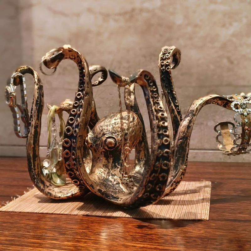 Support Broyeur Rustique pour Tasses avec Motif Pieuvre - Image 6