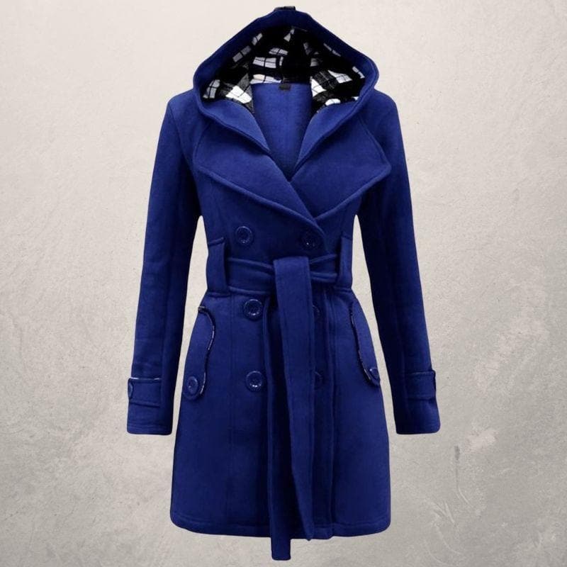 Manteau d'hiver ceinturé avec capuche - Image 3