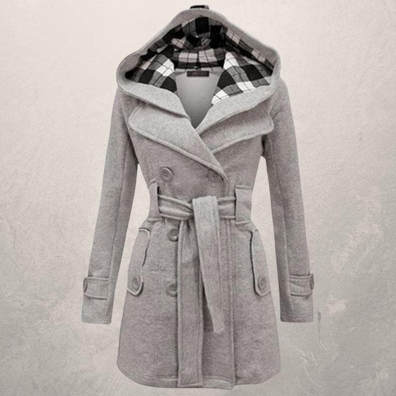 Manteau d'hiver ceinturé avec capuche - Image 5