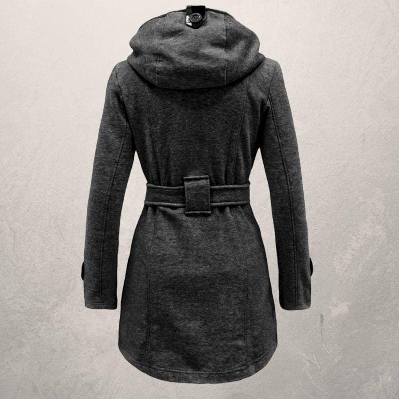 Manteau d'hiver ceinturé avec capuche - Image 8