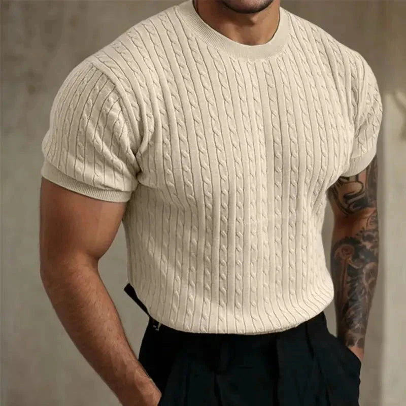 Oliver - Chemise Classique en Tricot Torsadé avec Col Ras du Cou - Image 12