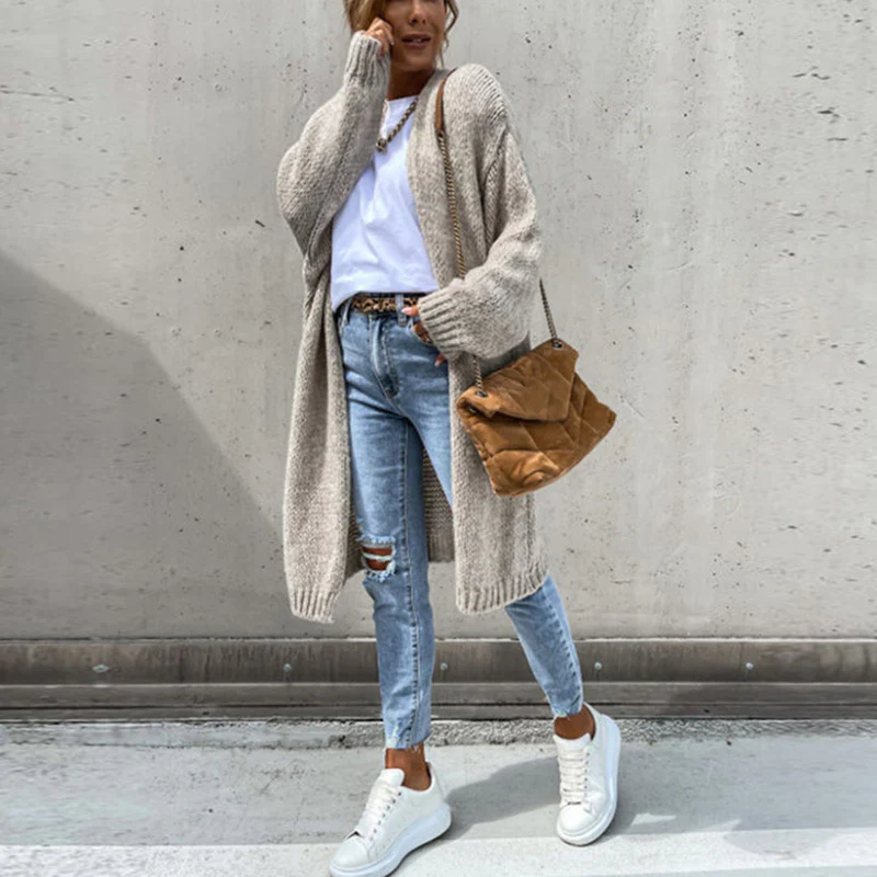 Cardigan Olivia manches longues coupe haute - Image 11