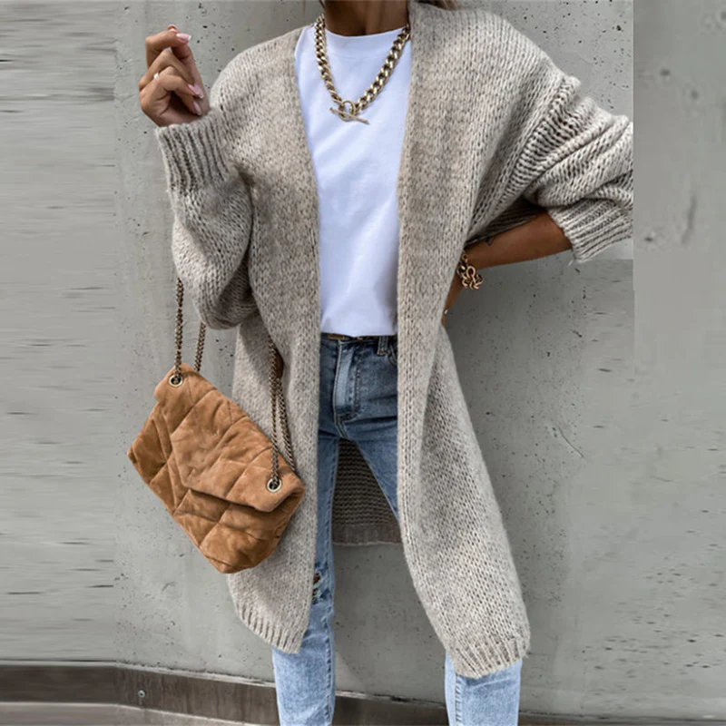 Cardigan Olivia manches longues coupe haute - Image 12
