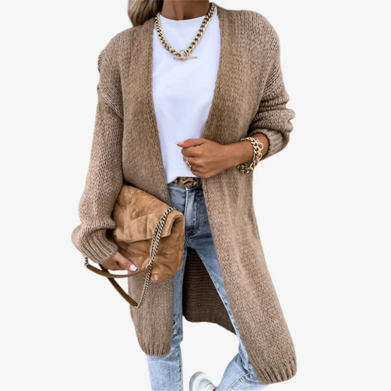 Cardigan Olivia manches longues coupe haute - Image 4