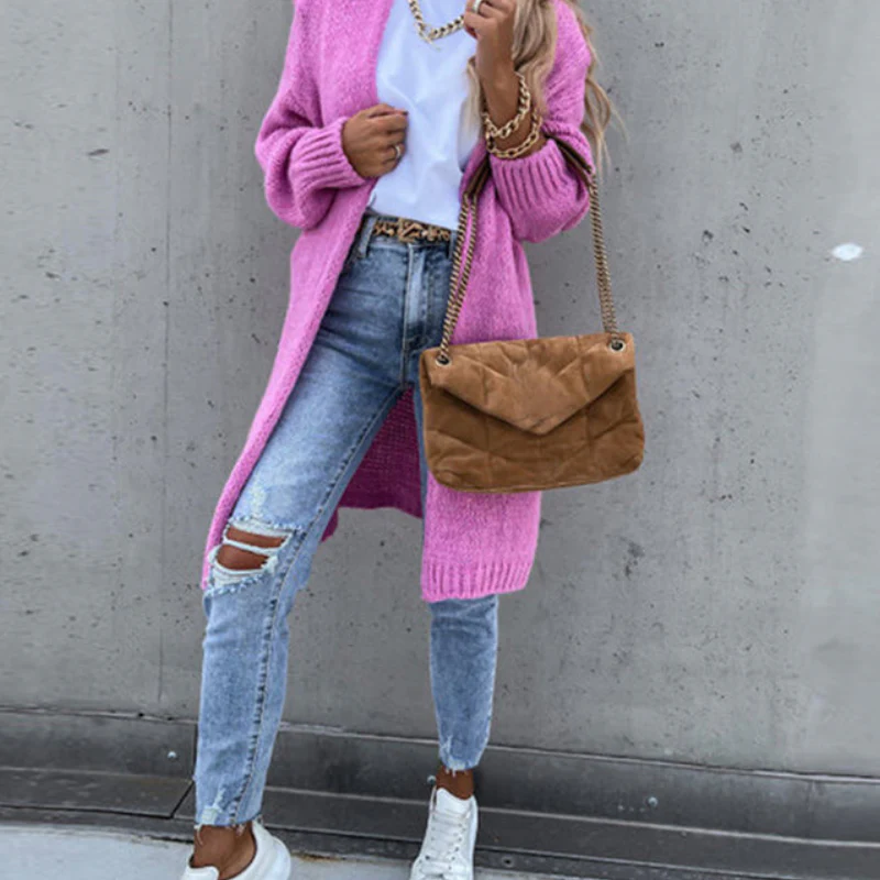 Cardigan Olivia manches longues coupe haute - Image 9