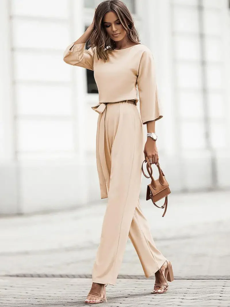 Combinaison femme taille ceinturée élégante - Image 8