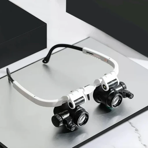 Loupe avec lentille ajustable & lumières LED