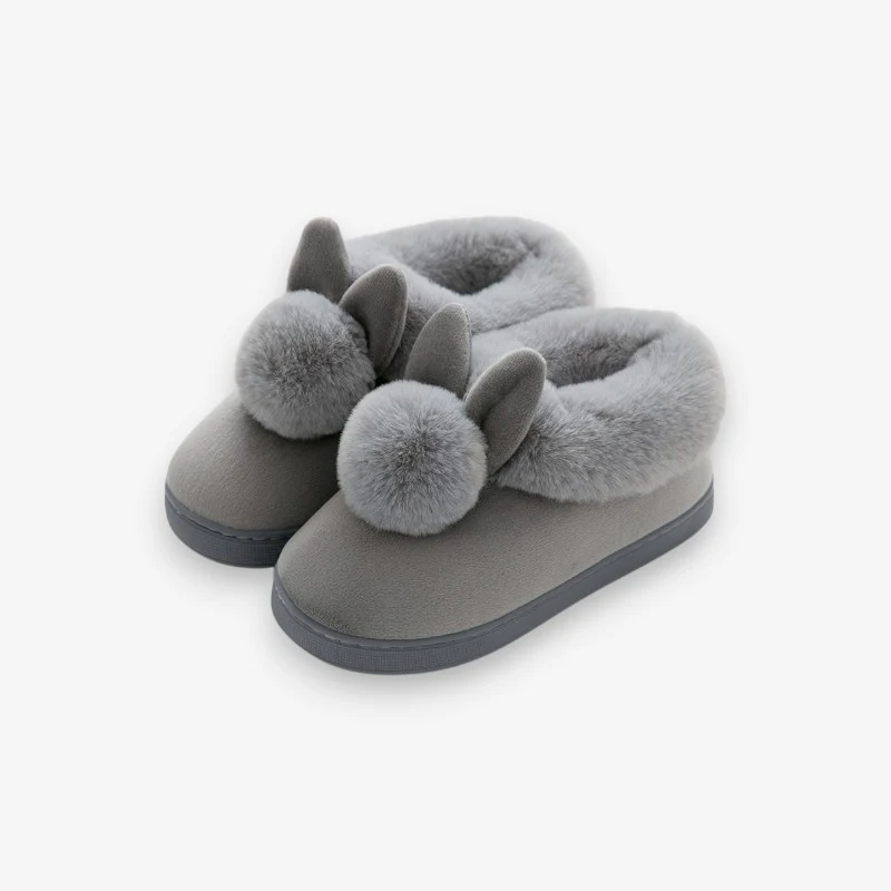 Bottes femme fourrure bout rond semelle plate - Image 2