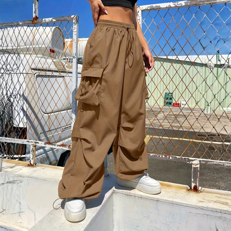 Pantalon ample à jambes larges pour femme avec poches - Image 3