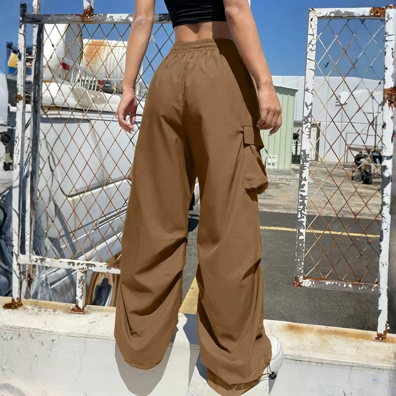Pantalon ample à jambes larges pour femme avec poches - Image 4