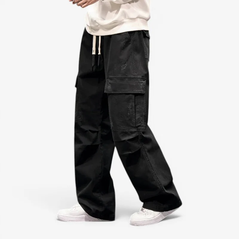 Pantalon cargo homme jambes larges cordon - Image 3