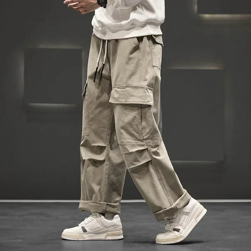Pantalon cargo homme jambes larges cordon - Image 6