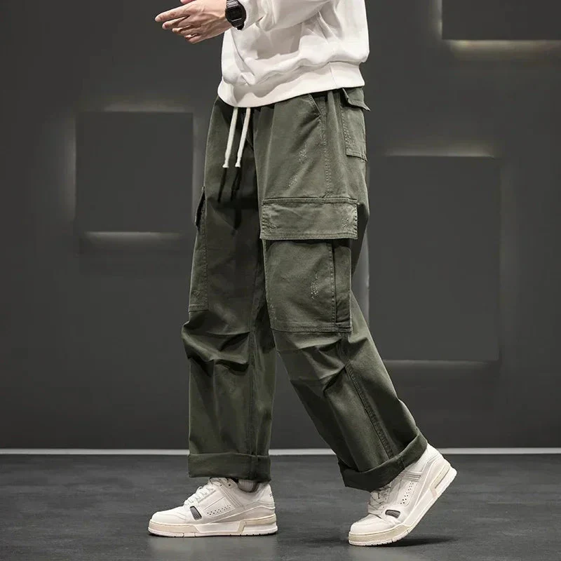 Pantalon cargo homme jambes larges cordon - Image 8