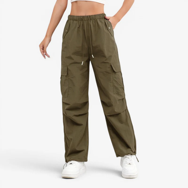 Pantalon femme coupe large avec multiples poches - Image 5