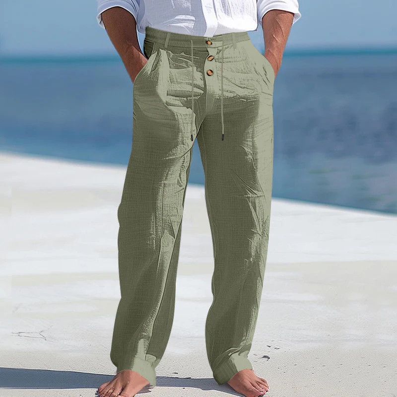 Pantalon homme à jambe droite avec taille à cordon de serrage - Image 11