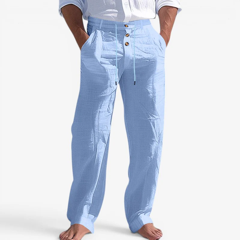 Pantalon homme à jambe droite avec taille à cordon de serrage - Image 4