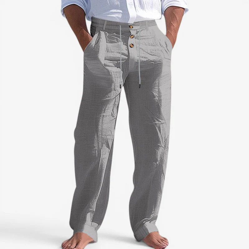 Pantalon homme à jambe droite avec taille à cordon de serrage - Image 5