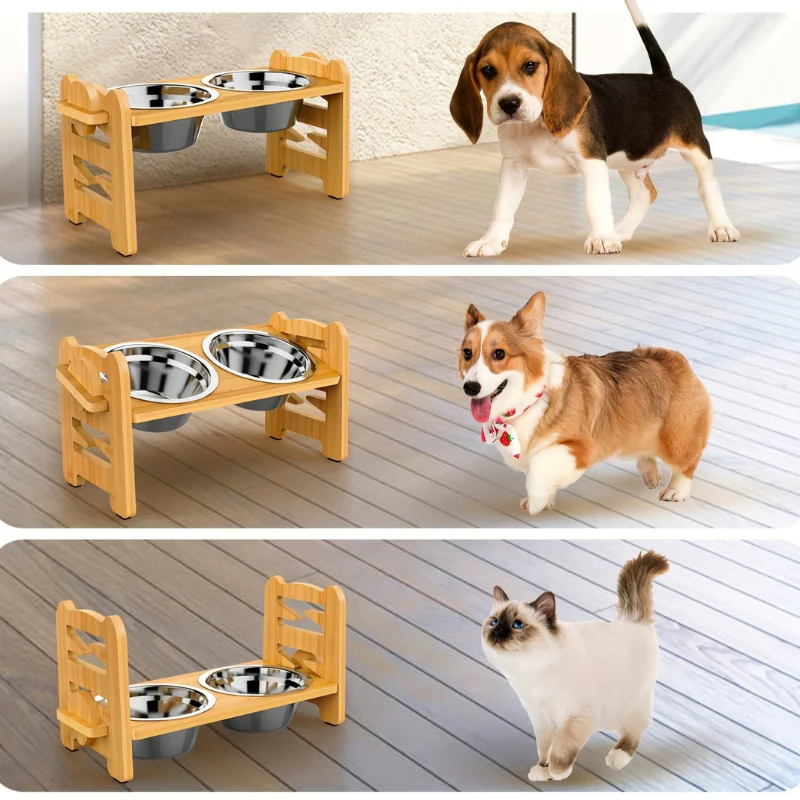 Support Surélevé Antidérapant pour Chien avec Double Gamelle - Image 5