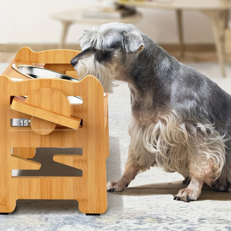 Support Surélevé Antidérapant pour Chien avec Double Gamelle - Image 6