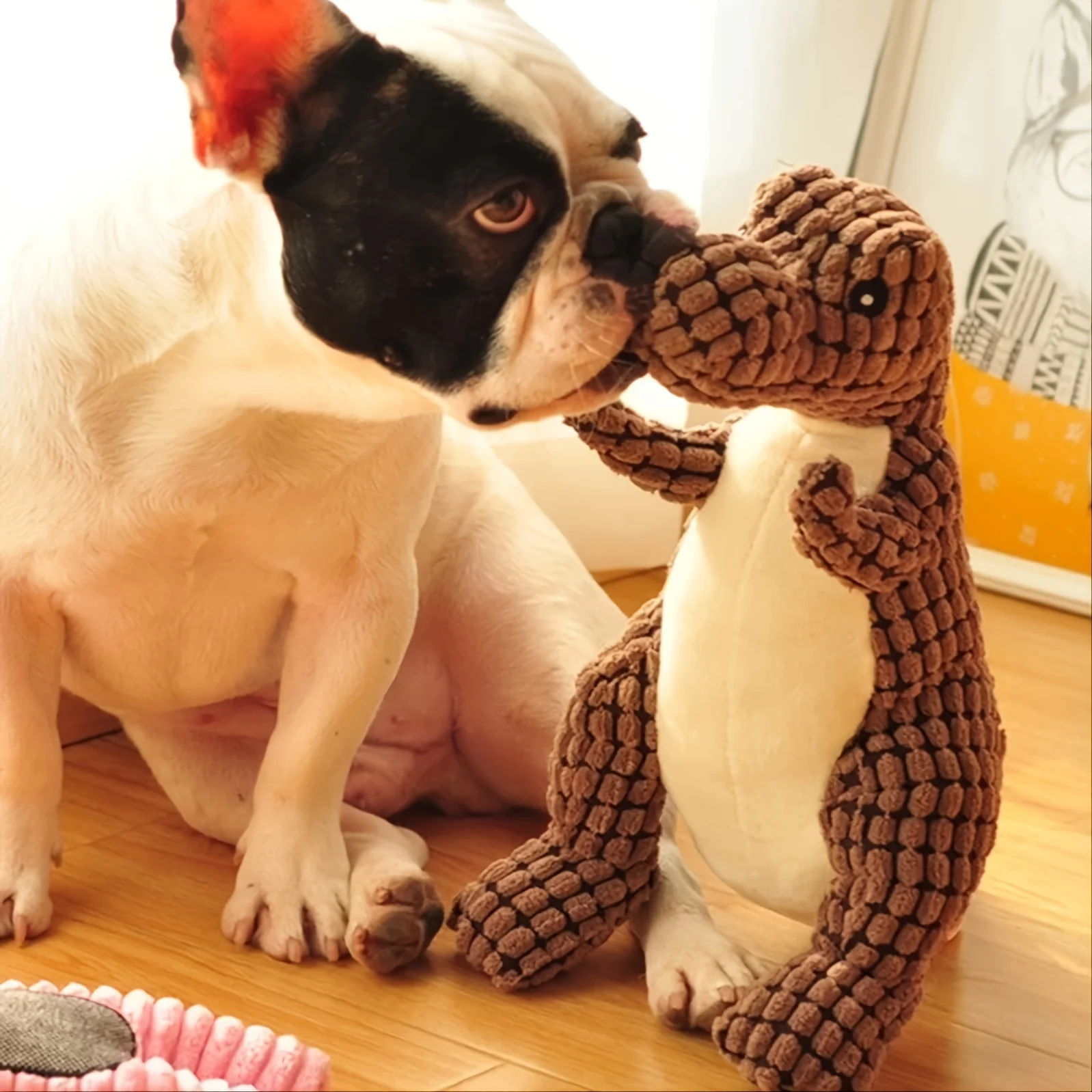Jouet dinosaure en peluche doux pour animaux - Image 5