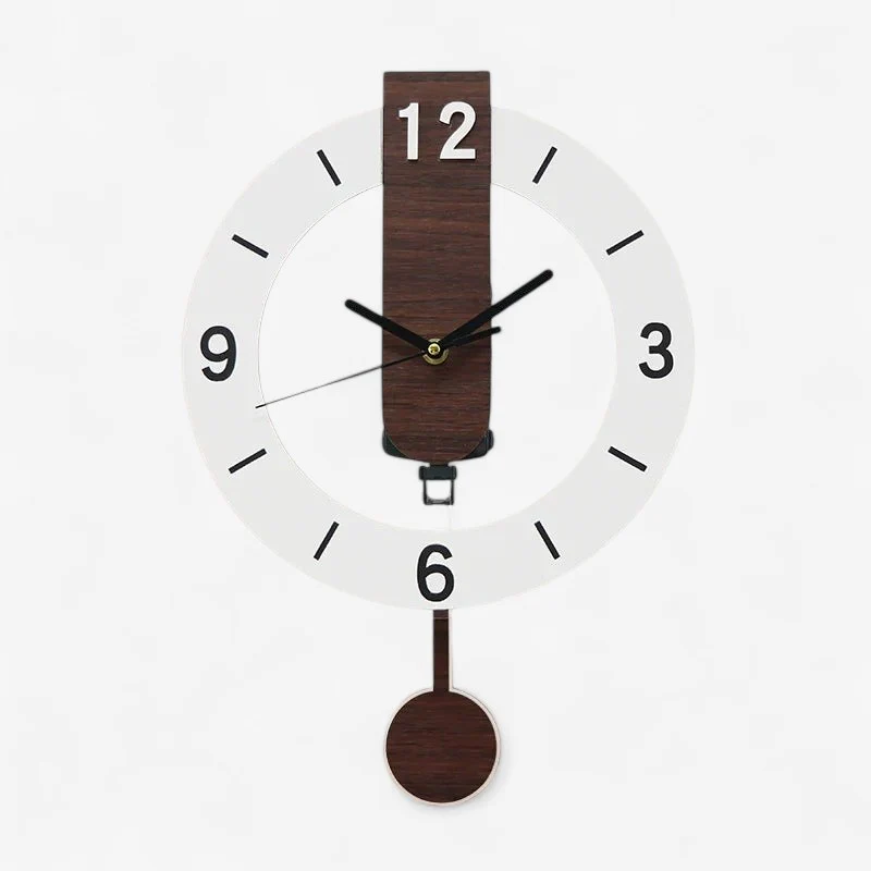 Horloge murale à pendule mouvement quartz