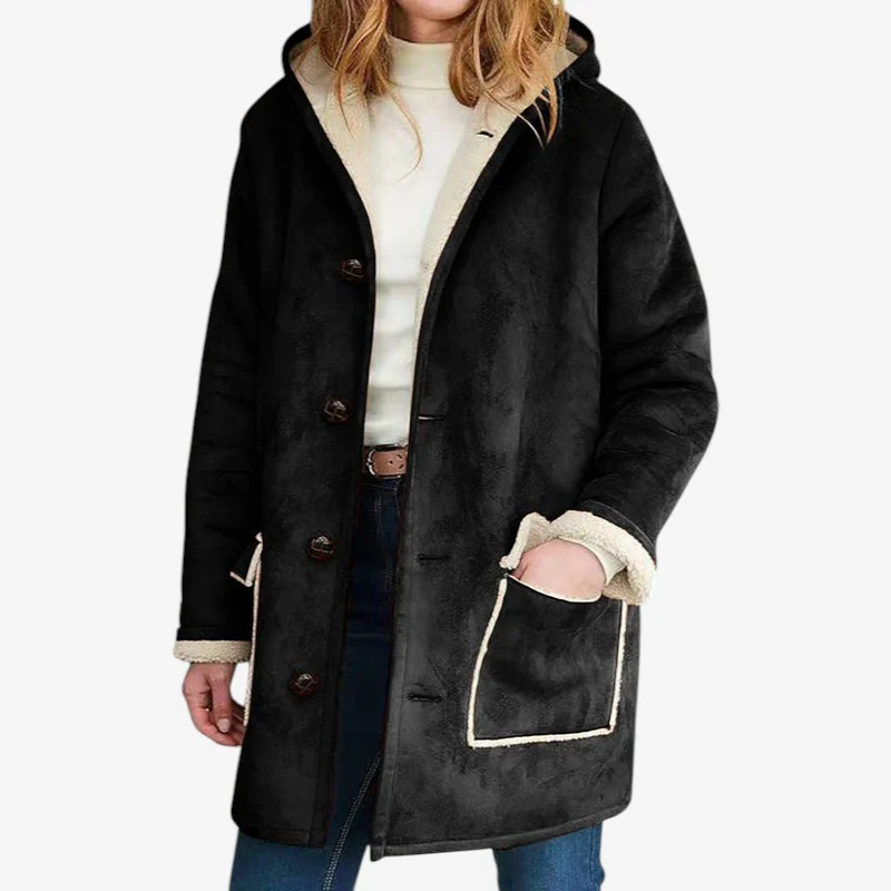 Penelope – Veste oversize à manches longues avec poches et boutons - Image 2