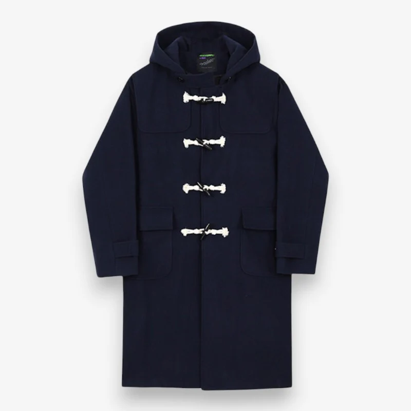 Peter – Manteau long boutonné avec poches