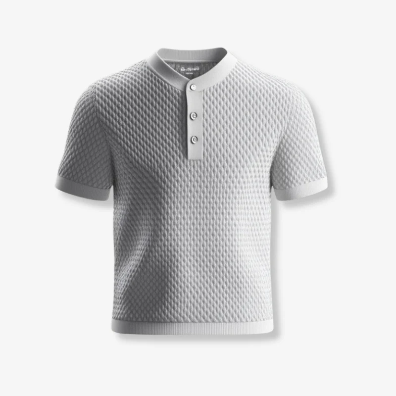 Chemise homme manches courtes coupe ajustée à boutons - Image 2