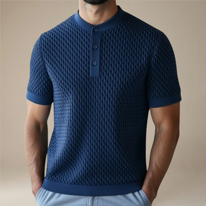 Chemise homme manches courtes coupe ajustée à boutons - Image 5
