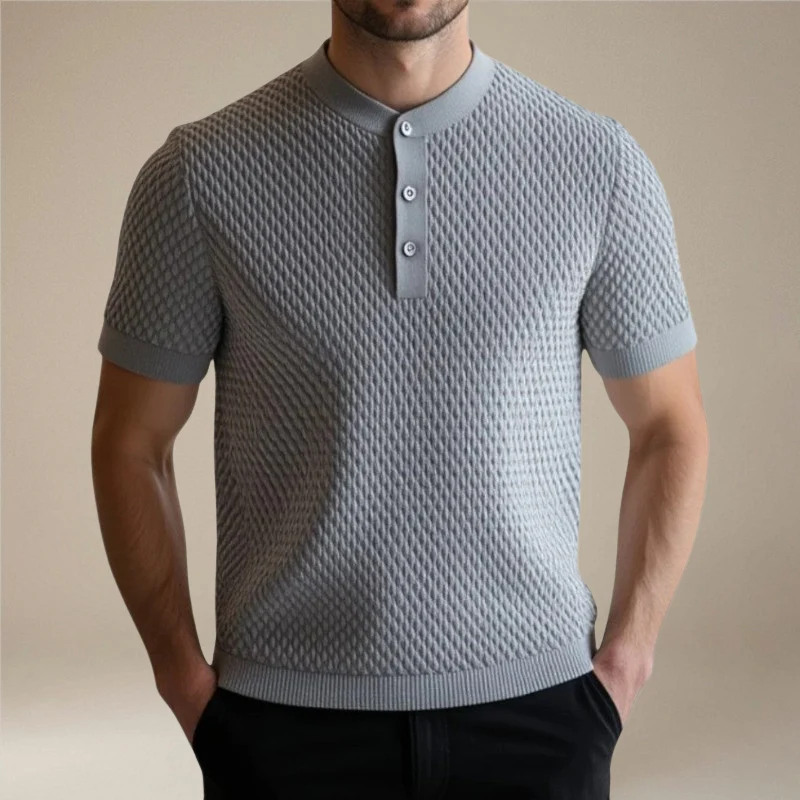 Chemise homme manches courtes coupe ajustée à boutons - Image 6