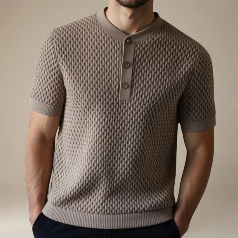 Chemise homme manches courtes coupe ajustée à boutons - Image 7