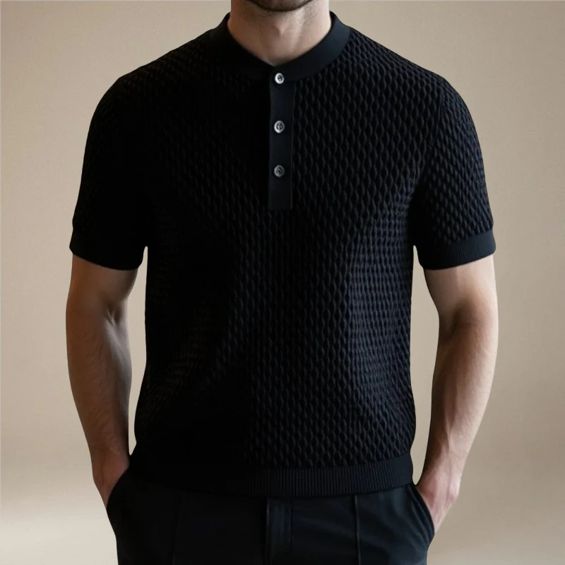 Chemise homme manches courtes coupe ajustée à boutons - Image 8