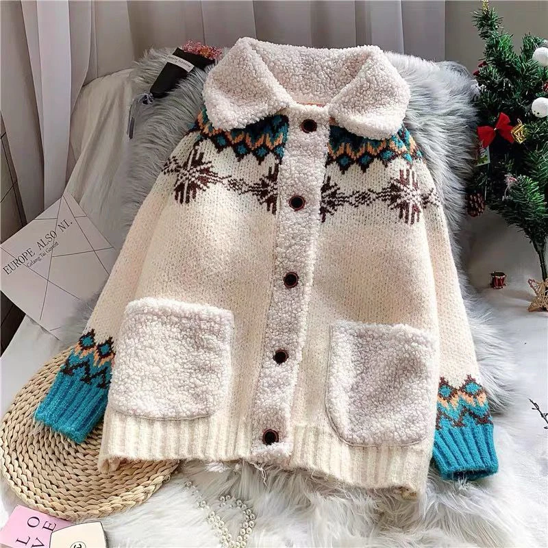 Dames Cardigan met All-Over Print en Reverskraag - Image 2